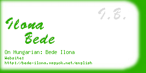 ilona bede business card